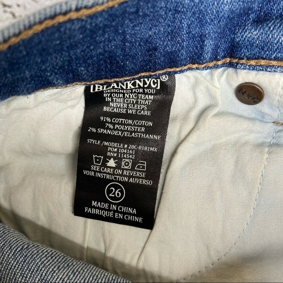 Blank NYC Denim Skirt with Raw Hem Size 26 - Picture 3 of 8